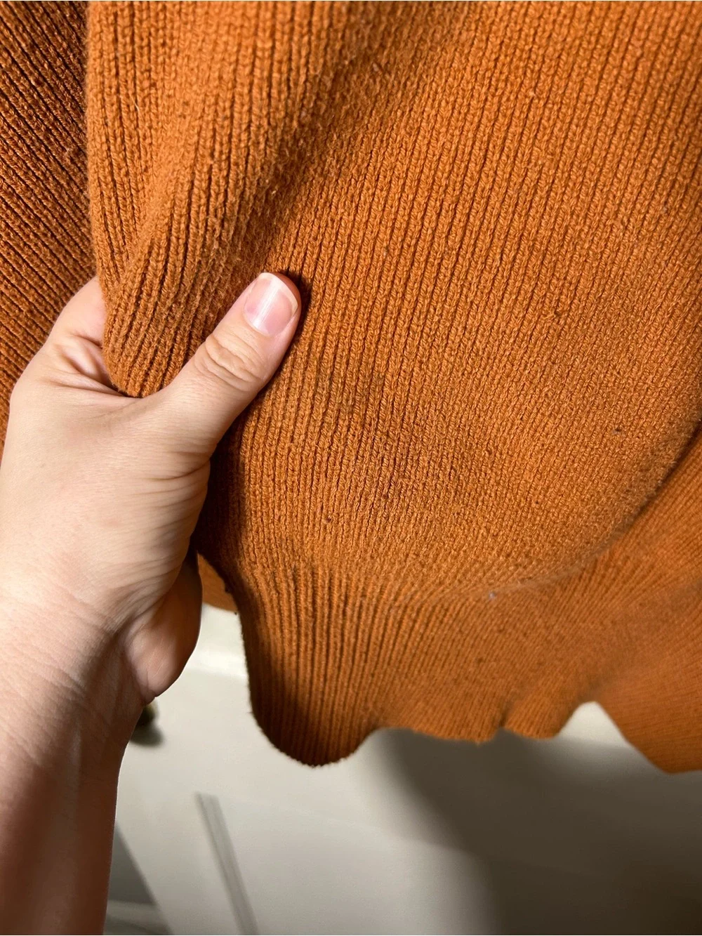 Free people orange brown easy street slouchy oversized sweater womens L